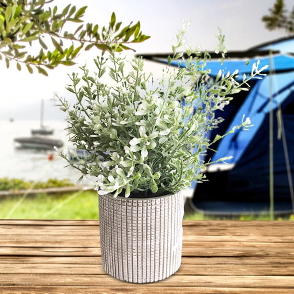 Grandest Birch Artificial Plant Vivid Nice-looking Ornamental Green Plastic Artificial Tree Leaves Imitation Bonsai for Household