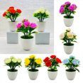 thumbnail image 1 of Grandest Birch Artificial Potted Plants 7 Peony Flower Head Home Office Living Room Bedroom Wedding Faux Floral Bonsai Indoor Outdoor Decor, 1 of 8