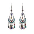 thumbnail image 1 of Grandest Birch Bohemian Women Rhinestone Crescent Moon Long Fringe Hook Earrings Jewelry Gift Alloy, Rhinestone Multi-color, 1 of 7