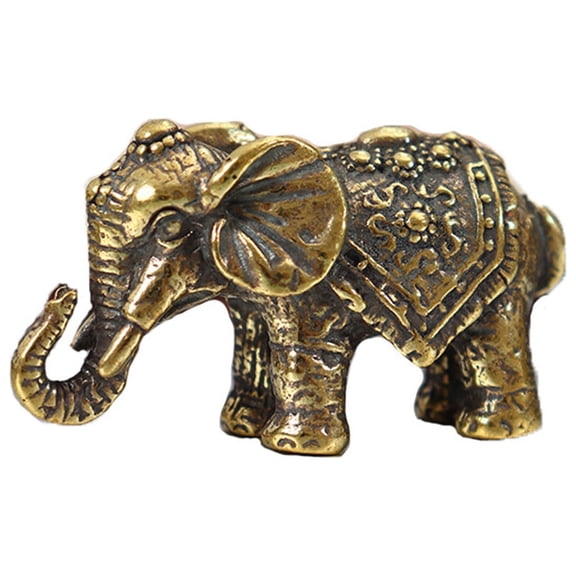Grandest Birch Brass Fortune Elephant Miniature Figurine Display Mold Ornament Home Decor Gift Elephant Shape Home Decor Gift Elep