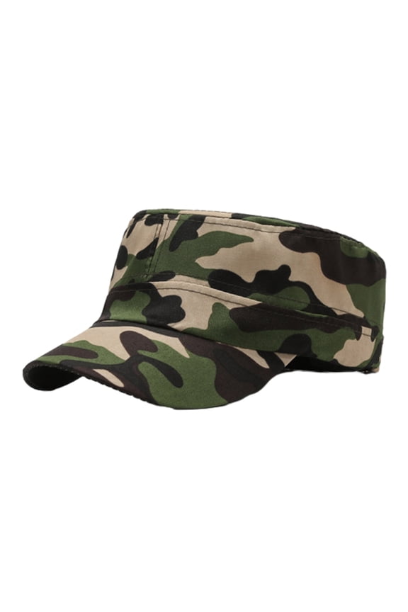 6PCS Camouflage Baseball Cap Unisex Lightweight Anti UV Sun Portable Summer Flat Hat Outdoor Training Hiking Sport Cap Adult Soldier Hat A