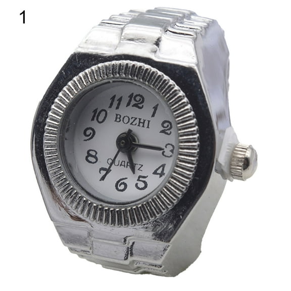 Grandest Birch Couple Watch High Elastic Adjustable Alloy able Finger Ring Watch for Men Alloy Black