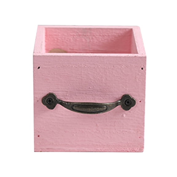 Grandest Birch Cube Decorative Flower Basket Reusable Wood Flower Arrangement Decorative Plant Pot Office Decor Rustic Delicate Sp