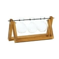 thumbnail image 1 of Grandest Birch Desktop Clear Glass Planter Bulb Vase Terrarium Retro Wood Stand Home Decor Clear Desktop Decor Terrarium Wood Stan, 1 of 8