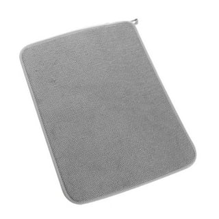 Austok Silicone Dish Drying Mats for Kitchen Counter, Heat Resistant Washable Rubber Drying Rack Mat for Dishes, Size: 40x45cm, Gray