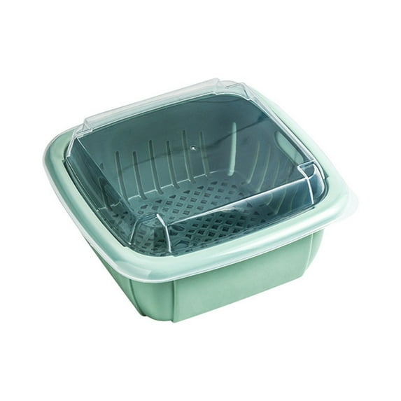 Grandest Birch Drain Basket Double-layer Separation Design PP Food Strainer Colander Bowl for Home Drain Basket