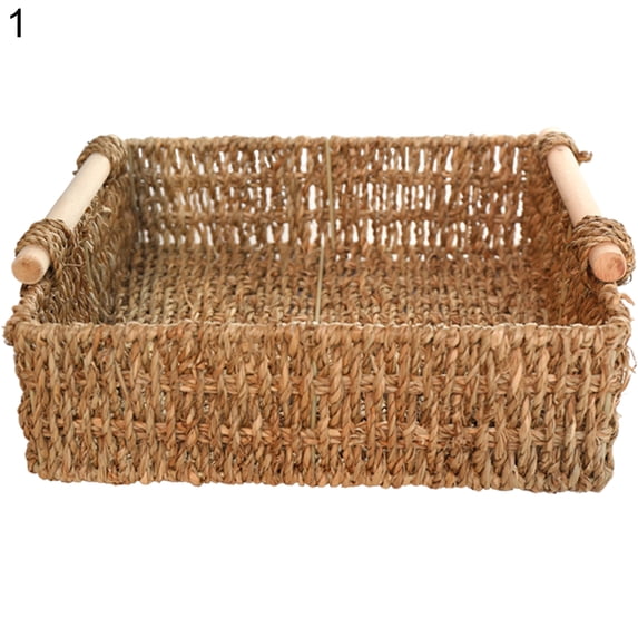 Grandest Birch Durable Storage Basket Multi-use Rattan Large Capacity Cosmetics Basket for Daily Use Large Capacity Decorative Han