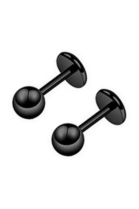 Ear Studs Simple Easy Matching Titanium Steel Barbell Shape Helix Tragus Women Earrings for Party Titanium Steel Bl