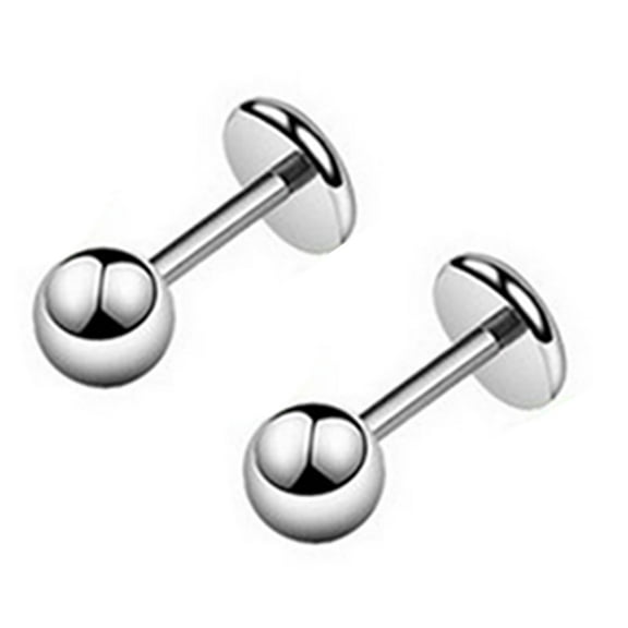 Grandest Birch Ear Studs Simple Easy Matching Titanium Steel Barbell Shape Helix Tragus Women Earrings for Party Titanium Steel Bl