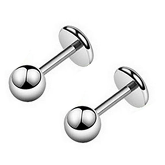Grandest Birch Ear Studs Simple Easy Matching Titanium Steel Barbell Shape Helix Tragus Women Earrings for Party Titanium Steel Bl