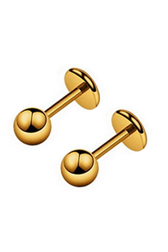 Ear Studs Simple Easy Matching Titanium Steel Barbell Shape Helix Tragus Women Earrings for Party Titanium Steel Go