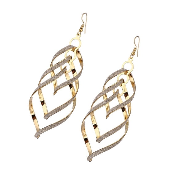 Grandest Birch Earrings Multi-layer Exquisite Alloy Hook Earrings Jewelry Gift for Party Alloy Gold