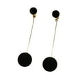 thumbnail image 1 of Grandest Birch Elegant Chain Fur Ball Long Dangle Earring Women Eardrop Earrings Jewelry Gift Faux Fur,Alloy Black, 1 of 8