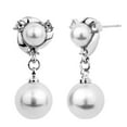 thumbnail image 1 of Grandest Birch Elegant Women Dangle Imitation Pearl Ear Studs Shiny Rhinestone Inlaid Earrings Alloy, Rhinestone, Imitation Pearl, 1 of 6