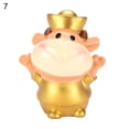 thumbnail image 1 of Grandest Birch Gold Ox Ornament Resin DIY Animal Figurines Car Desktop Decoration Gift Ox Shape Gift Cat Decor Car Ornament, 1 of 8