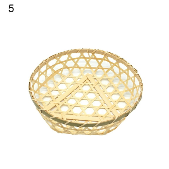 Grandest Birch Handmade Large Capacity Bamboo Fruit Basket Beautiful Good Woven Storage Basket for Home Handmade Large Capacity Mu