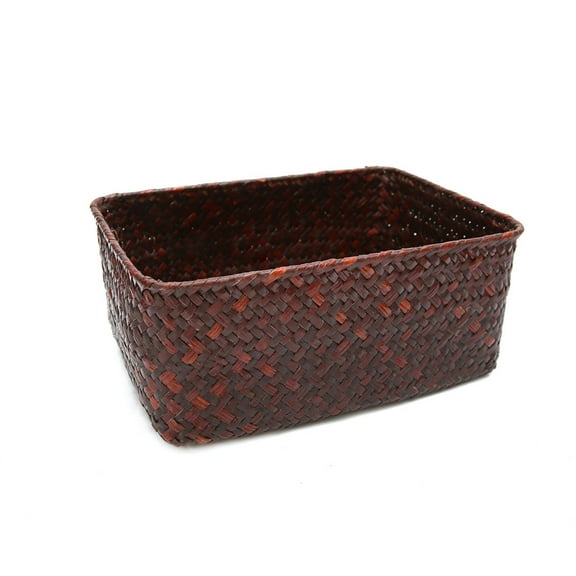 Grandest Birch Handmade Straw Dried Flower Fruit Pot Basket Rattan Box Candy Earphone Organizer Sundries Organizer Fine Workmanshi