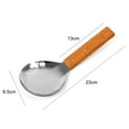 thumbnail image 1 of Grandest Birch Kitchen Stainless Steel Food Serving Rice Spoon Soup Scoop Tableware Utensil Wood Handle Cooking Tool Anti-rust Eas, 1 of 8