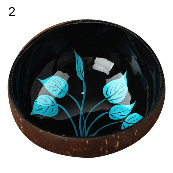 Grandest Birch Leaf/Flower Coconut Shell Dried Fruit Food Container Keys Candy Storage Bowl Leaf/Flower Pattern Eco-Friendly Candy