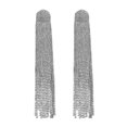 thumbnail image 1 of Grandest Birch Long Full Rhinestone Tassel Earrings Alloy Shiny Women Dangle Earrings Jewelry Accessories Rhinestone,Alloy Silver, 1 of 8