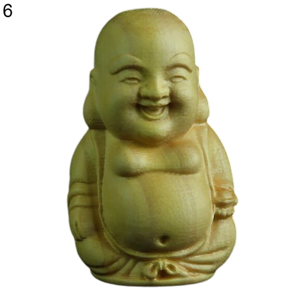 Grandest Birch Mini Unpainted Buddha Statues Wood Fine Workmanship Monk Figurine Home Decor Delicate Solid Decorative Buddhist Sta