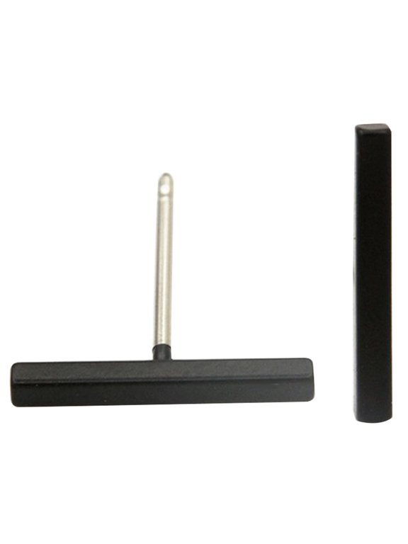 Minimalist Bar Stick Line Women Stud Earrings Party Jewelry Valentine Day Gift Alloy Black