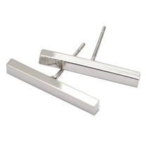 Grandest Birch Minimalist Bar Stick Line Women Stud Earrings Party Jewelry Valentine Day Gift Alloy Silver