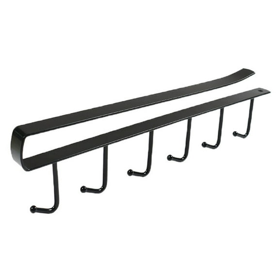Grandest Birch Multifunctional Hanging Rack Strong Bearing Capacity Metal 6 Hooks Decorative Storage Shelf for Home 6 Hooks Punch