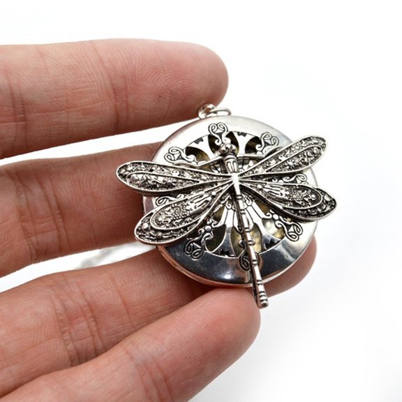 Grandest Birch Necklace,Vintage Necklace Retro Dragonfly Daily Wear Gifting Silver