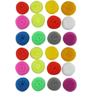 Grandest Birch Non-Scratch 24Pcs Non-Scratch Cleaning Ball Random Color Plastic Clean Up Grease Dish Mesh Scrubber Household Supplies