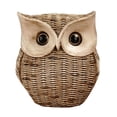 thumbnail image 1 of Grandest Birch Owl Ornament Realistic Looking Vivid Facial Expression Resin Rattan Handmade Owl Figurine Decoration for Home Eye-c, 1 of 8