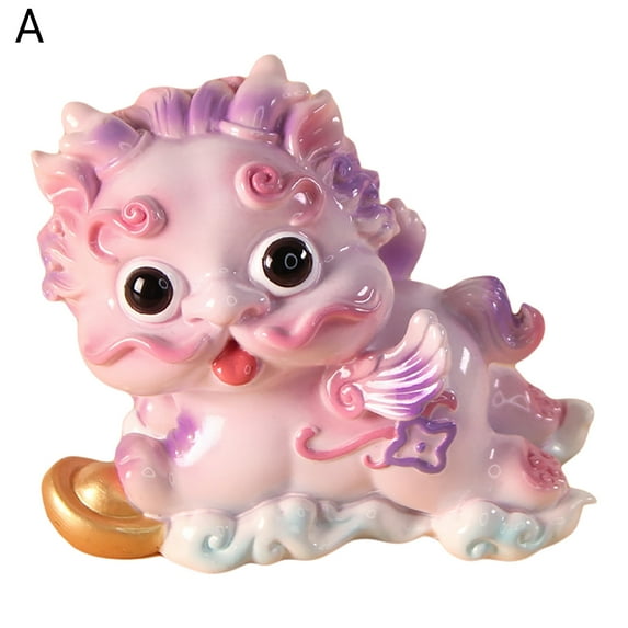 Grandest Birch Pixiu Miniature Figurine Decorative Realistic Chinese Mythical Beast Pixiu Resin Miniature Figurine for Home Decor