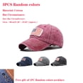 thumbnail image 1 of Grandest Birch Random colors 3PCS Unisex Vintage American National Flag Ripped Anti UV Ponytail Hat Baseball Cap, 1 of 10