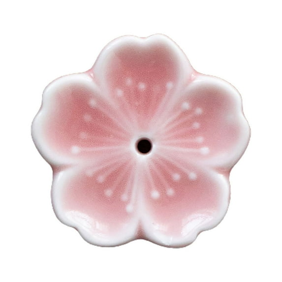 Grandest Birch Realistic Aromatherapy Censer Polished Ceramic Elegant Flower Incense Holder for Gifts Flower Shape Polished Delica