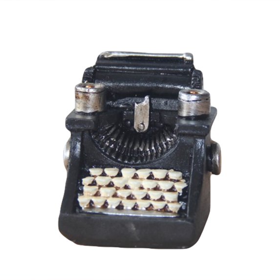 Grandest Birch Retro Phonograph Typewriter Figurine Mini Sculpture Art Craft Table Decoration Retro Appliance Design Home/Office D