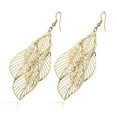 thumbnail image 1 of Grandest Birch Retro Women's Baroque Style Cluster Hollow Leaves Tassels Hook Dangle Earrings Alloy Gold, 1 of 7