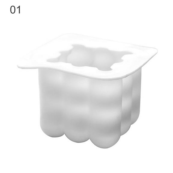 Grandest Birch Reusable Ball Cube Aromatherapy Candle Mold Silicone DIY Craft Mould Baking Tool Ball Cube Shape Non-stick Soft Reu