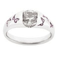 thumbnail image 1 of Grandest Birch Ring Butterfly Pattern Jewelry Accessories Alloy Cubic Zirconia Finger Band for Women Alloy Pink, 1 of 7
