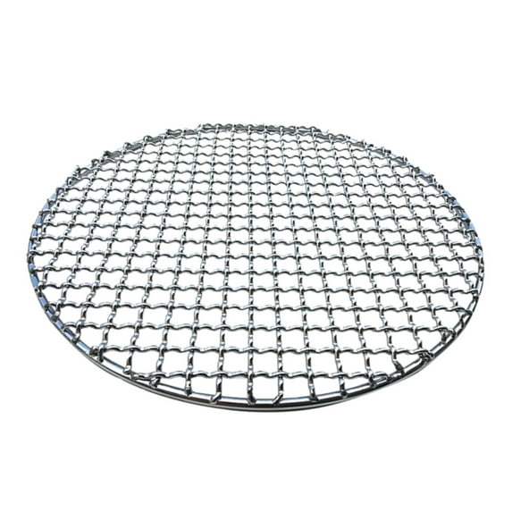 Grandest Birch Round Stainless Steel BBQ Grill Roast Mesh Net Non-stick Barbecue Baking Pan Non-stick Non-toxic Heat-resistant Dur