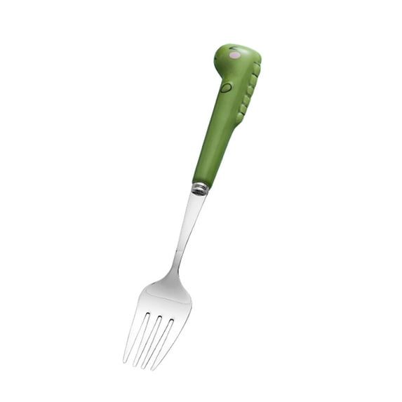 Grandest Birch Scratch Resistant Toddler Utensil Anti-rust Stainless Steel Cartoon Dinosaur Children Fork Spoon for Home Children