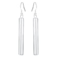 thumbnail image 1 of Grandest Birch Silver Plated Long Dangle Bar Ear Hook Wedding Bridal Women Earrings Copper, Silver Plated Silver, 1 of 5