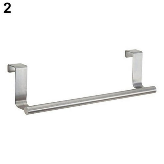 Grandest Birch Stainless Steel Over Door Kitchen Tea Towel Rail Drawer Holder Bathroom Scarf Hanger Durable Easy to Use Hanger