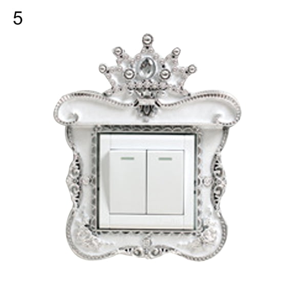 Grandest Birch Switch Sticker European Style Punch Free Plastic Wall-mounted Outlet Cover Wall Decal for Home Attractive Lightweig