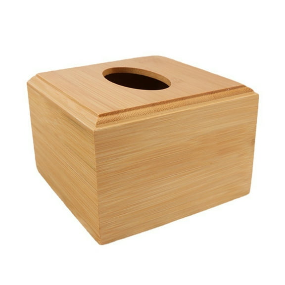 Grandest Birch Tissue Box Eco-friendly Sturdy Construction Bamboo Rectangular Tissue Storage Holder for Home No Odor Eco-friendly