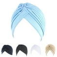 thumbnail image 1 of Grandest Birch Turban Cap Solid Color Cross Shape Headdress Brimless Pure Color Beanie Headwrap Party Accessories, 1 of 8