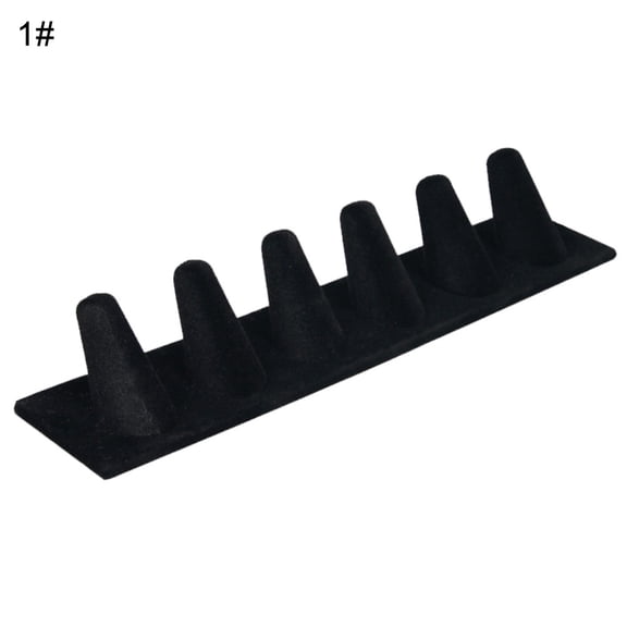 Grandest Birch Velvet Multi Finger Ring Stand Jewelry Organizer Display Holder Rack Counter Elegant Portable Abrasion Proof Durabl