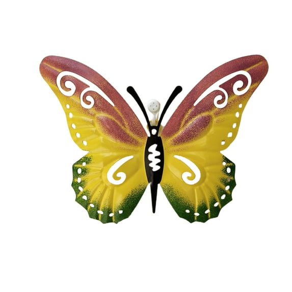 Grandest Birch Vintage Iron Butterfly Home Garden Themed Welcome Sign Front Door Hanging Decor Unfading Real-like Home Decor Artif