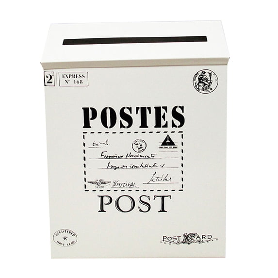 Grandest Birch Vintage Wall Hanging Iron Mailbox Mail Postal Letters Newspaper Box Home Decor Beautiful Durable Easy to Use Mailbo