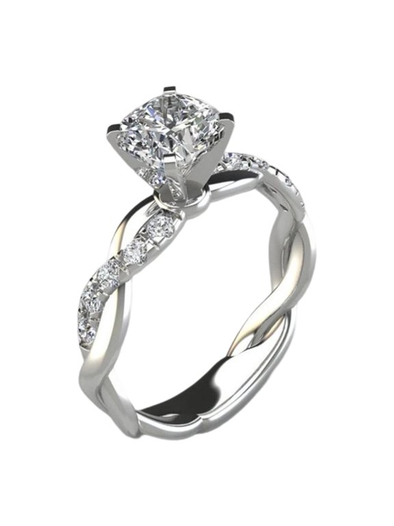 Wedding Ring Twisted Sparkling High-end Big Rhinestone Knuckle Circlet Female Jewelry Rhinestone,Alloy Multi-color