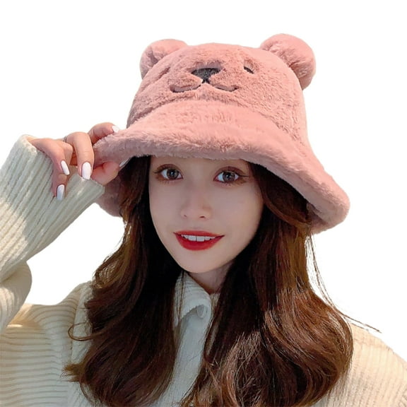 Grandest Birch Winter Warm Hat Adorable Appearance Super Soft Solid Color Friendly to Skin Ultra-Thick Women Autumn Winter Bucket Hat Outdoor Ski Cap Daily Wear ,Gift